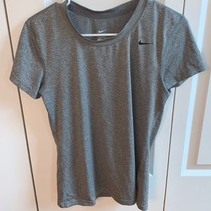Gray Nike Crew-Neck DriFit Tee